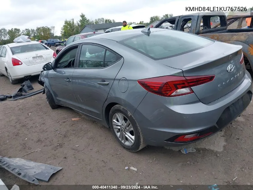 KMHD84LF1KU767526 2019 Hyundai Elantra Sel