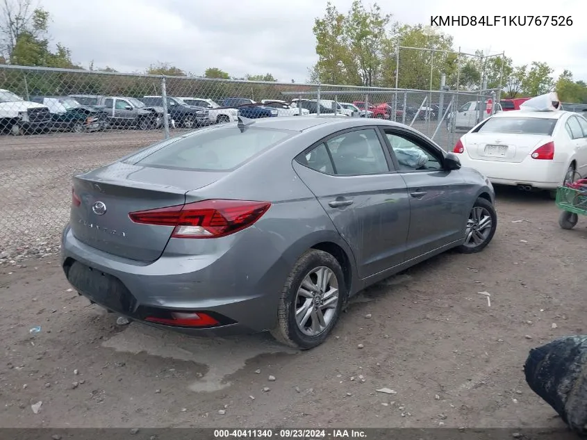 KMHD84LF1KU767526 2019 Hyundai Elantra Sel