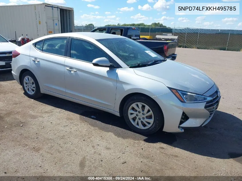 2019 Hyundai Elantra Se VIN: 5NPD74LFXKH495785 Lot: 40415308