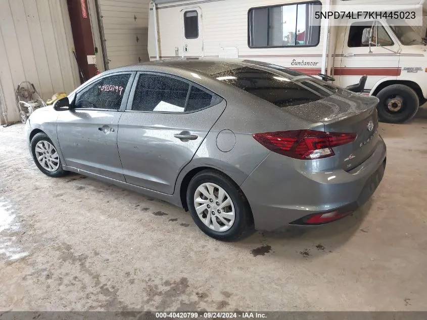 2019 Hyundai Elantra Se VIN: 5NPD74LF7KH445023 Lot: 40420799