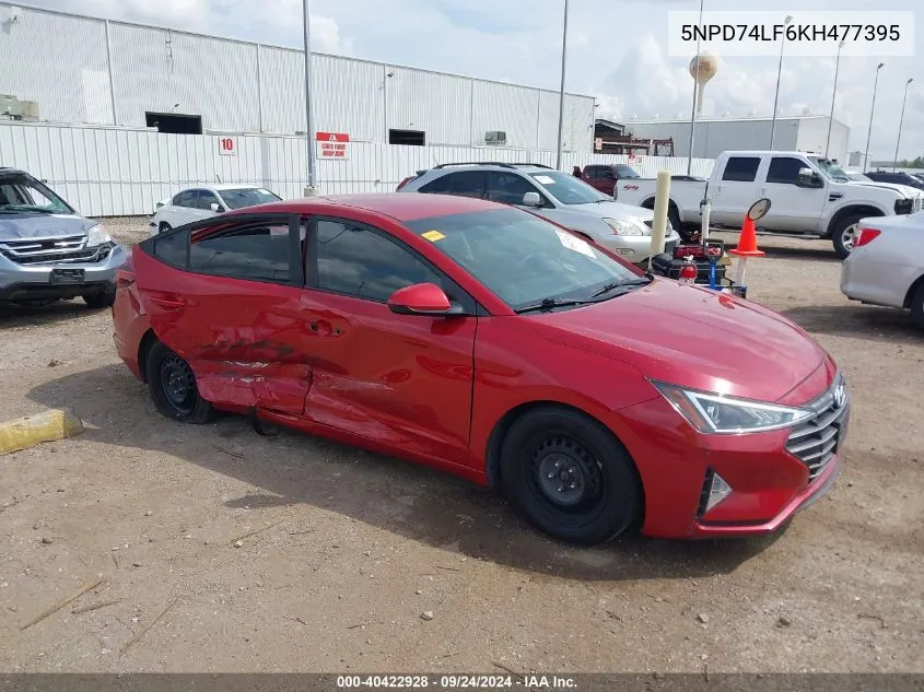 5NPD74LF6KH477395 2019 Hyundai Elantra Se