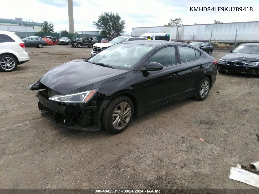 KMHD84LF9KU789418 2019 Hyundai Elantra Sel