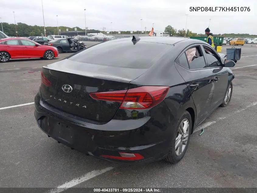 5NPD84LF7KH451076 2019 Hyundai Elantra Sel