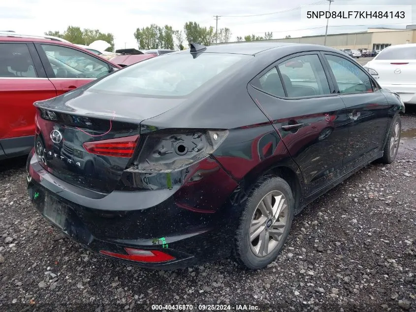 2019 Hyundai Elantra Sel VIN: 5NPD84LF7KH484143 Lot: 40436870