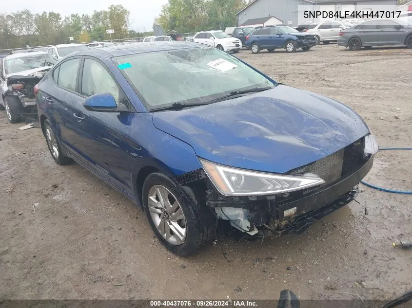 5NPD84LF4KH447017 2019 Hyundai Elantra Sel/Value/Limited