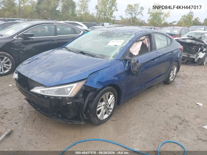 5NPD84LF4KH447017 2019 Hyundai Elantra Sel/Value/Limited