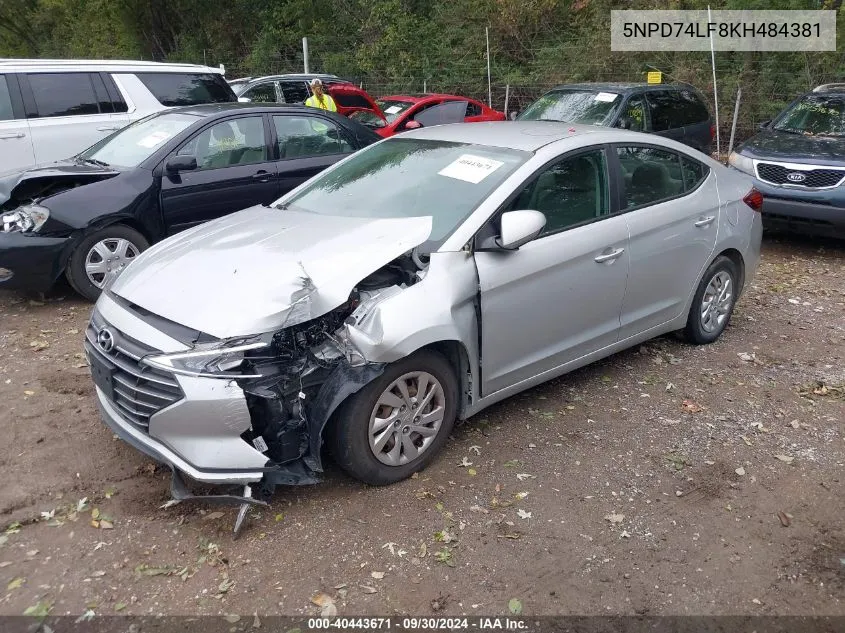 5NPD74LF8KH484381 2019 Hyundai Elantra Se