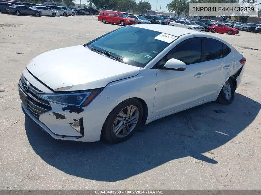 5NPD84LF4KH432839 2019 Hyundai Elantra Sel