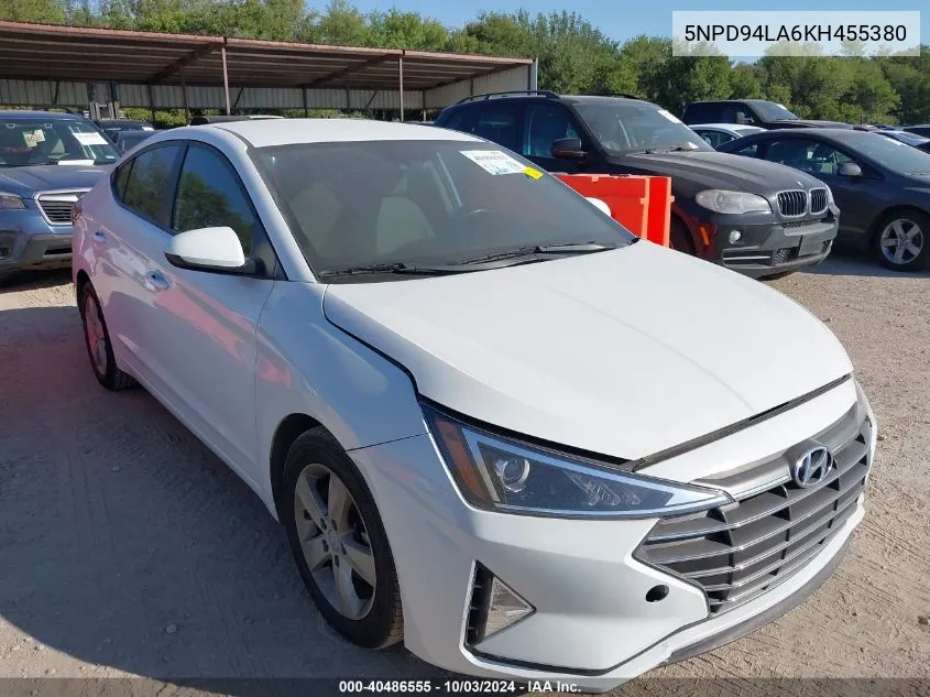 5NPD94LA6KH455380 2019 Hyundai Elantra Eco