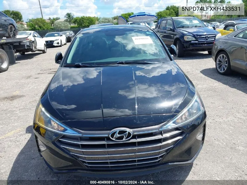 5NPD74LFXKH433531 2019 Hyundai Elantra Se