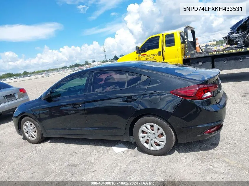 5NPD74LFXKH433531 2019 Hyundai Elantra Se