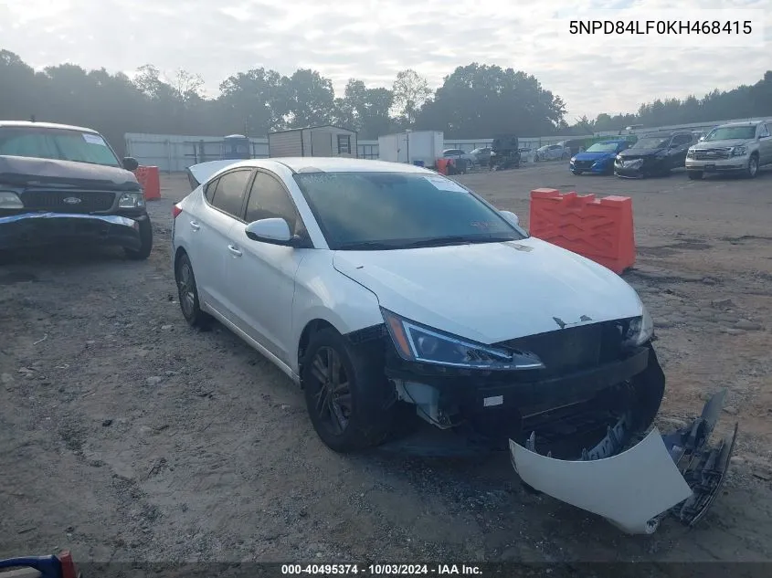 2019 Hyundai Elantra Sel VIN: 5NPD84LF0KH468415 Lot: 40495374