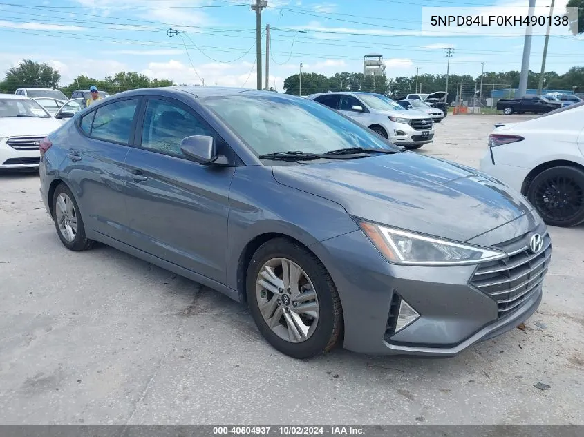 2019 Hyundai Elantra Sel VIN: 5NPD84LF0KH490138 Lot: 40504937