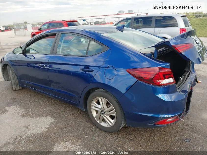 2019 Hyundai Elantra Sel VIN: 5NPD84LF2KH469114 Lot: 40507878