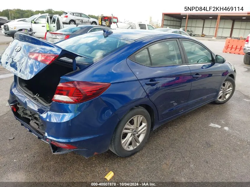 2019 Hyundai Elantra Sel VIN: 5NPD84LF2KH469114 Lot: 40507878