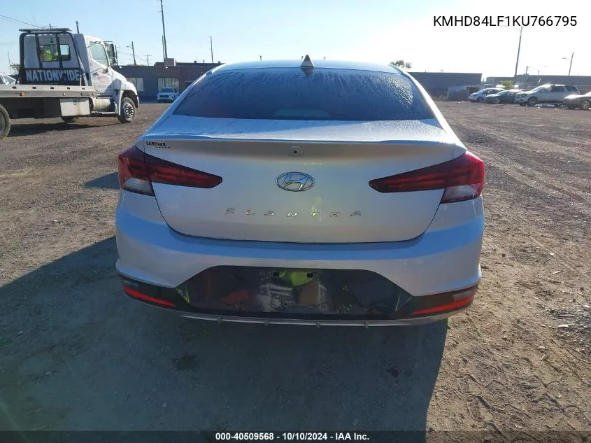 2019 Hyundai Elantra Sel VIN: KMHD84LF1KU766795 Lot: 40509568