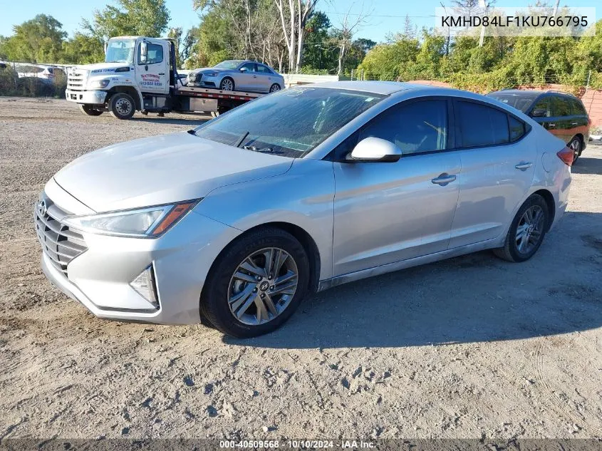 2019 Hyundai Elantra Sel VIN: KMHD84LF1KU766795 Lot: 40509568