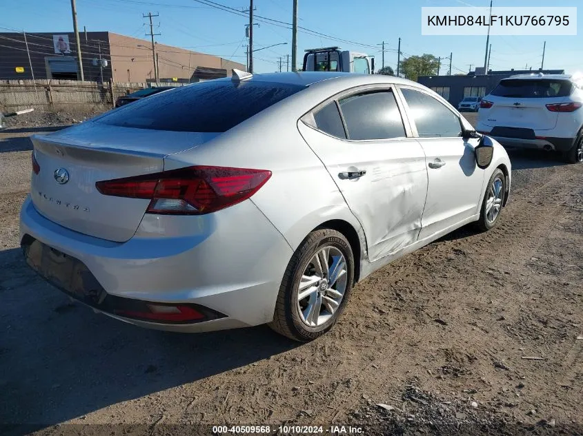 2019 Hyundai Elantra Sel VIN: KMHD84LF1KU766795 Lot: 40509568