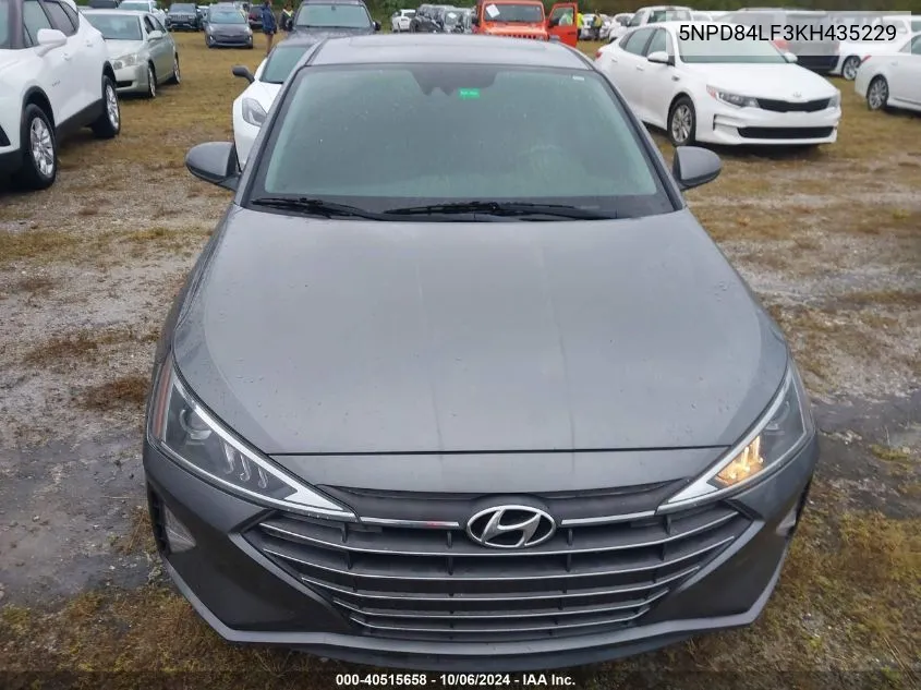 2019 Hyundai Elantra Sel/Value/Limited VIN: 5NPD84LF3KH435229 Lot: 40515658