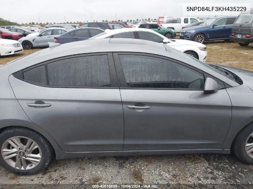 2019 Hyundai Elantra Sel/Value/Limited VIN: 5NPD84LF3KH435229 Lot: 40515658