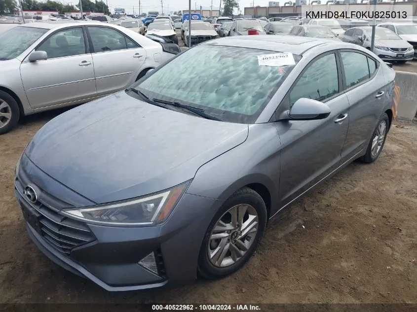 2019 Hyundai Elantra Value Edition VIN: KMHD84LF0KU825013 Lot: 40522962