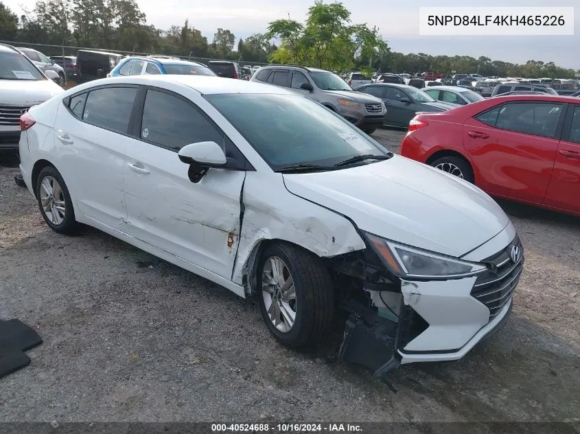 2019 Hyundai Elantra Sel VIN: 5NPD84LF4KH465226 Lot: 40524688