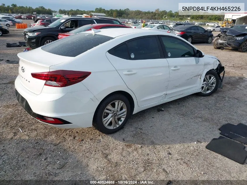 2019 Hyundai Elantra Sel VIN: 5NPD84LF4KH465226 Lot: 40524688