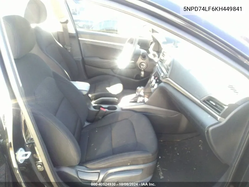 5NPD74LF6KH449841 2019 Hyundai Elantra Se