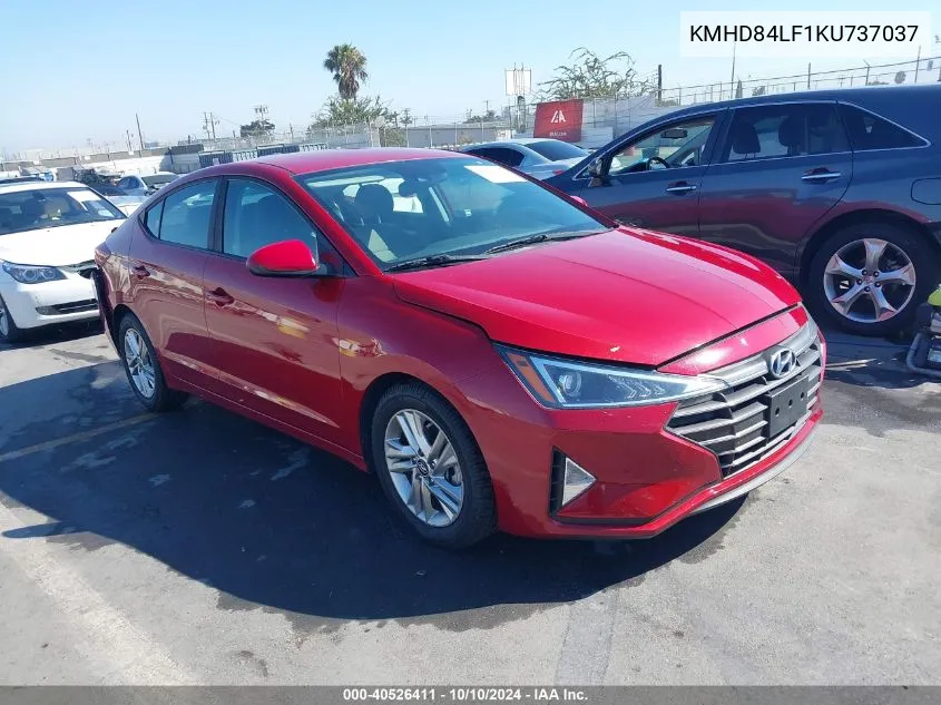 2019 Hyundai Elantra Sel VIN: KMHD84LF1KU737037 Lot: 40526411