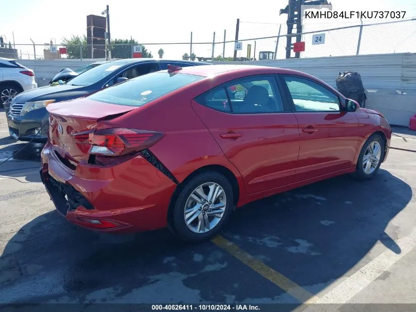 2019 Hyundai Elantra Sel VIN: KMHD84LF1KU737037 Lot: 40526411