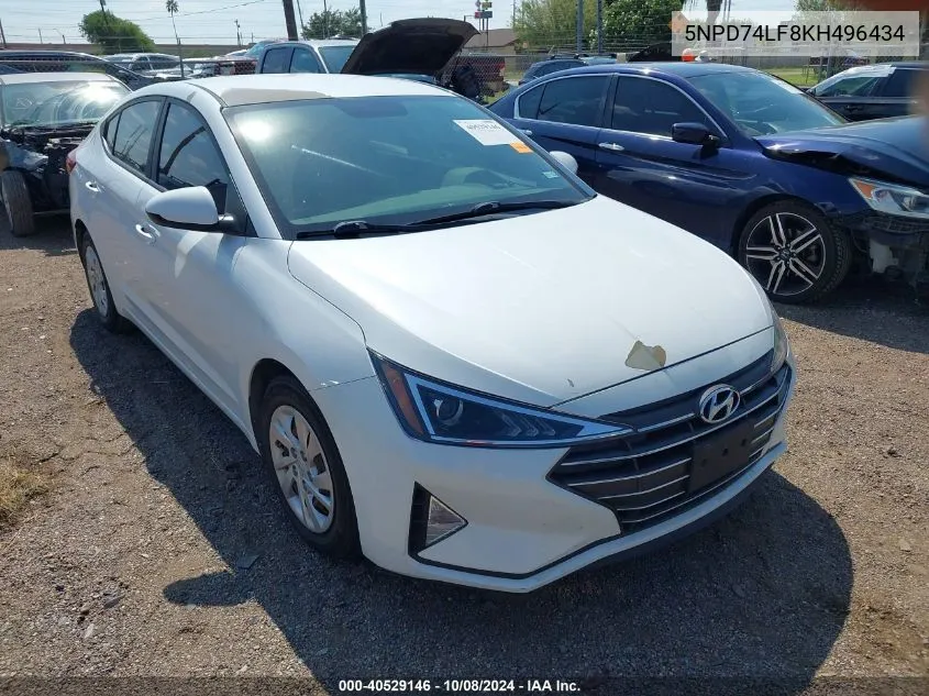 2019 Hyundai Elantra Se VIN: 5NPD74LF8KH496434 Lot: 40529146