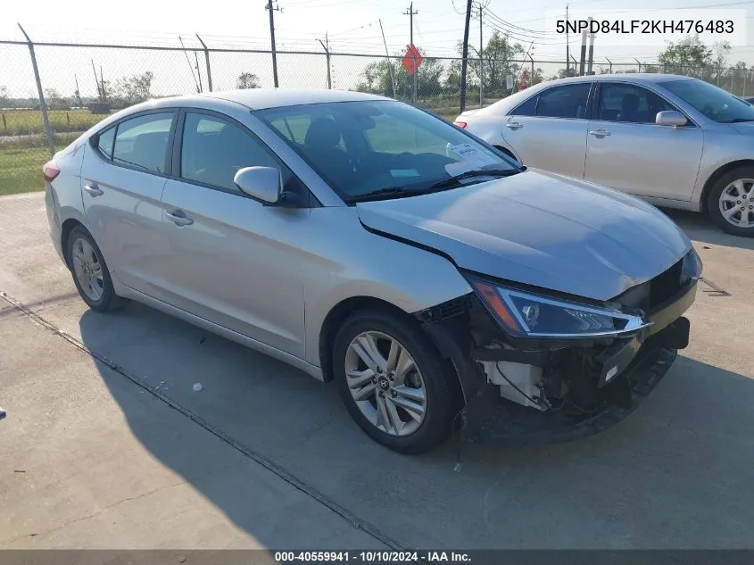 2019 Hyundai Elantra Sel VIN: 5NPD84LF2KH476483 Lot: 40559941