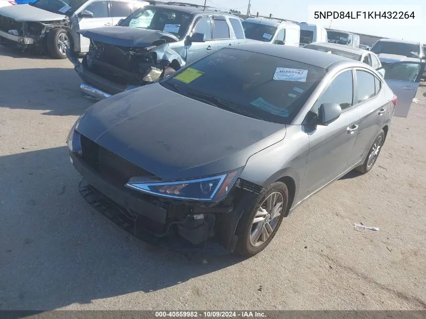 2019 Hyundai Elantra Sel VIN: 5NPD84LF1KH432264 Lot: 40559982