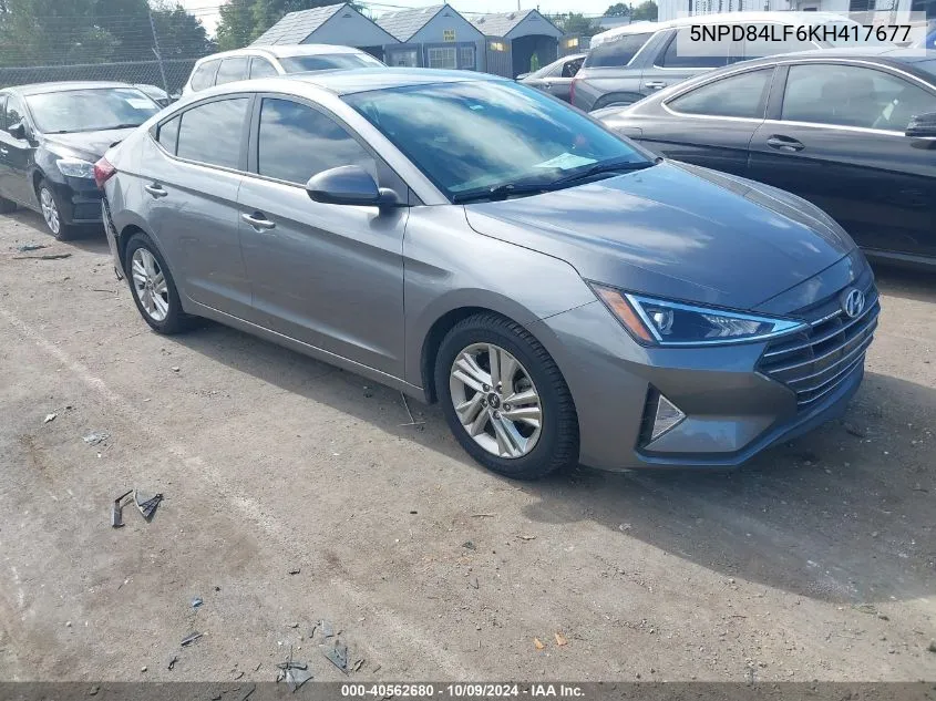 2019 Hyundai Elantra Sel VIN: 5NPD84LF6KH417677 Lot: 40562680