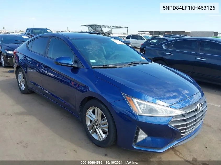 2019 Hyundai Elantra Sel VIN: 5NPD84LF1KH463126 Lot: 40564592