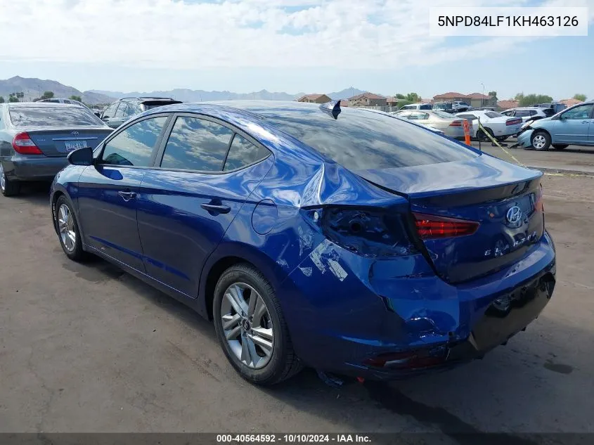 2019 Hyundai Elantra Sel VIN: 5NPD84LF1KH463126 Lot: 40564592