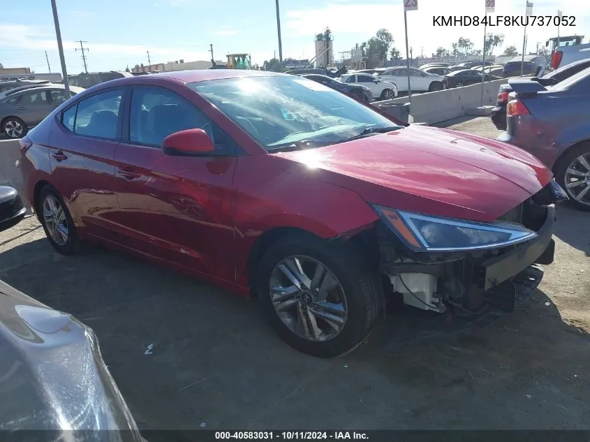 2019 Hyundai Elantra Sel VIN: KMHD84LF8KU737052 Lot: 40583031