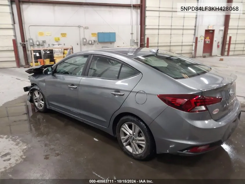 2019 Hyundai Elantra Sel VIN: 5NPD84LF3KH428068 Lot: 40583711