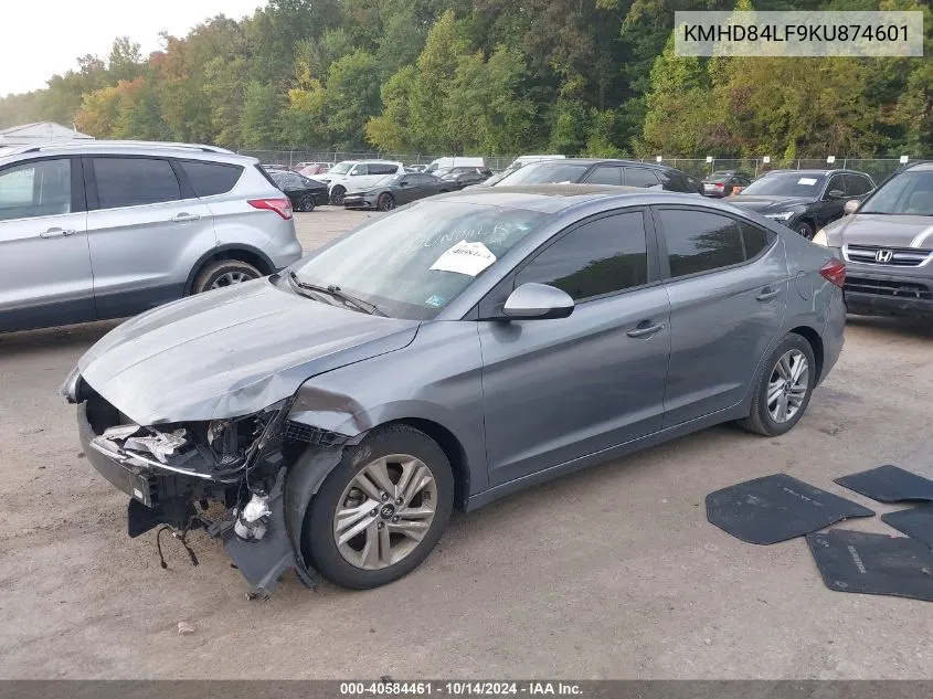 2019 Hyundai Elantra Sel/Value/Limited VIN: KMHD84LF9KU874601 Lot: 40584461