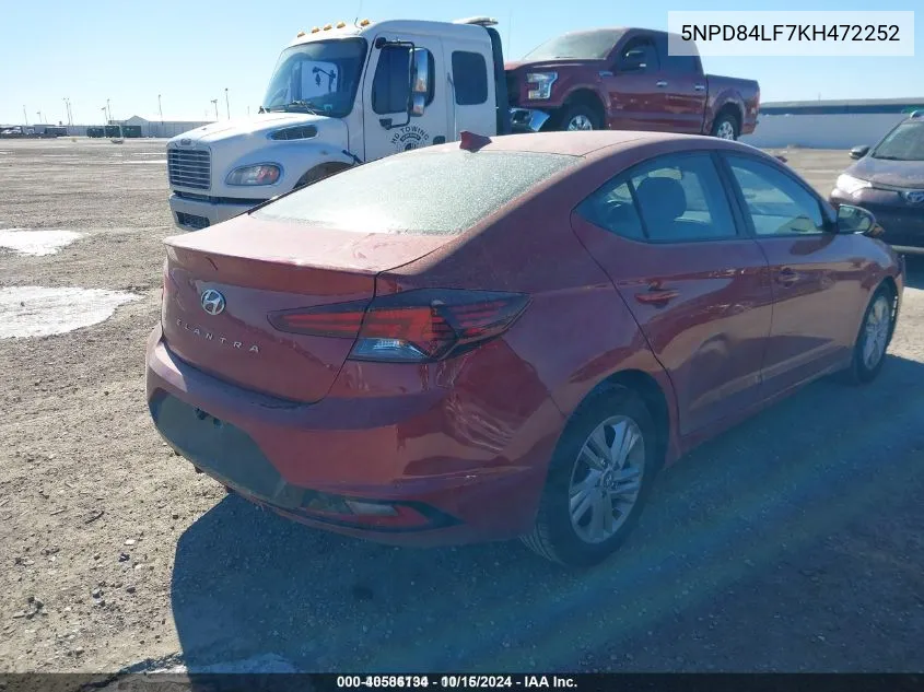 5NPD84LF7KH472252 2019 Hyundai Elantra Sel