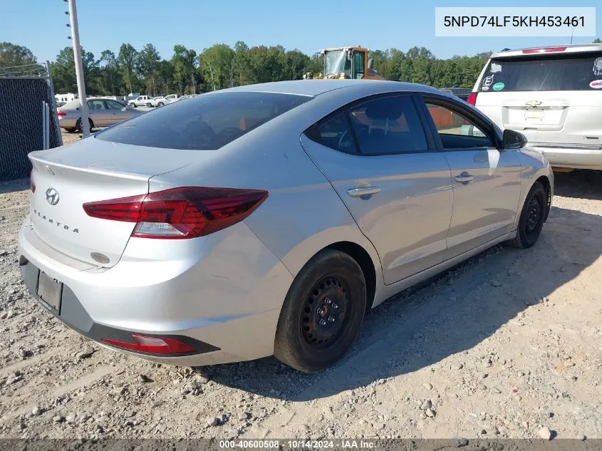 5NPD74LF5KH453461 2019 Hyundai Elantra Se