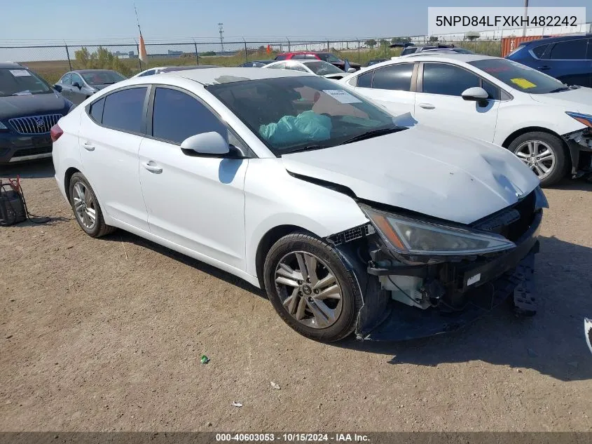 2019 Hyundai Elantra Sel VIN: 5NPD84LFXKH482242 Lot: 40603053