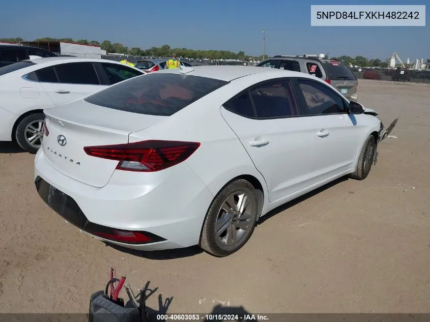 2019 Hyundai Elantra Sel VIN: 5NPD84LFXKH482242 Lot: 40603053