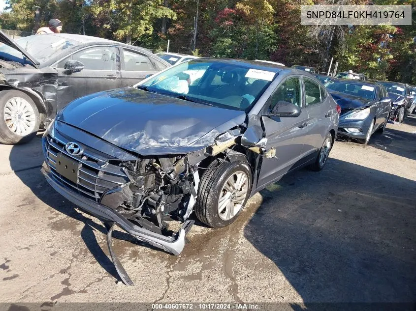 2019 Hyundai Elantra Sel VIN: 5NPD84LF0KH419764 Lot: 40607672