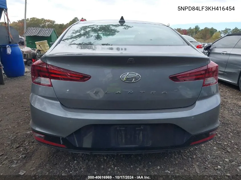 2019 Hyundai Elantra Sel VIN: 5NPD84LF3KH416454 Lot: 40616969