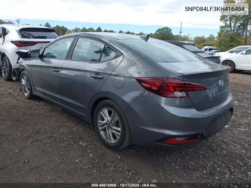 2019 Hyundai Elantra Sel VIN: 5NPD84LF3KH416454 Lot: 40616969