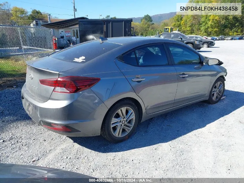 2019 Hyundai Elantra Value Edition VIN: 5NPD84LF0KH438458 Lot: 40632666