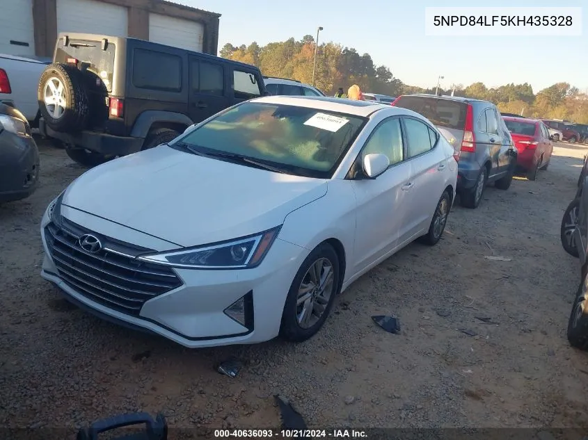 5NPD84LF5KH435328 2019 Hyundai Elantra Sel/Value/Limited