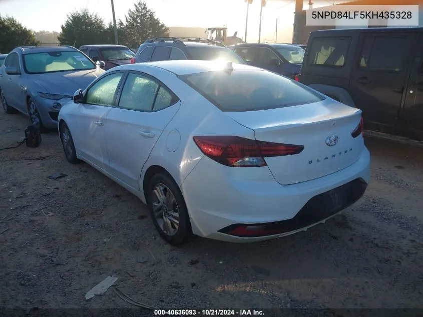 5NPD84LF5KH435328 2019 Hyundai Elantra Sel/Value/Limited