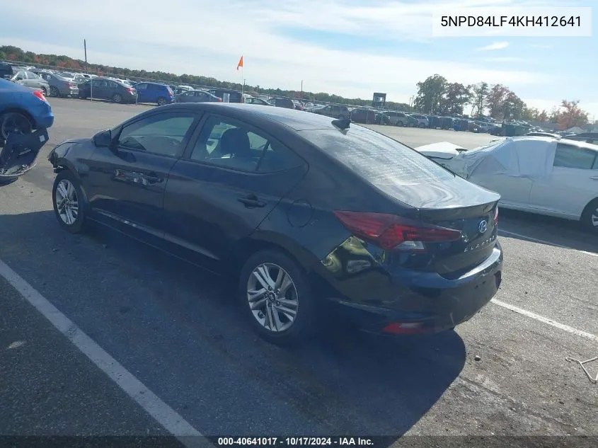 2019 Hyundai Elantra Sel VIN: 5NPD84LF4KH412641 Lot: 40641017